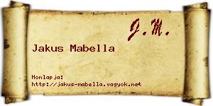 Jakus Mabella névjegykártya